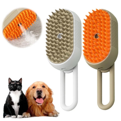 2 Pcs Cat Steam Brush, Comb for Cats, 3 in 1 Spray Cat Brush for Shedding, Pet Steam Brush Pet Spray Hair Comb for Long and Short Hair Cats and Dogs
