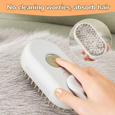 2 Pcs Cat Steam Brush, Comb for Cats, 3 in 1 Spray Cat Brush for Shedding, Pet Steam Brush Pet Spray Hair Comb for Long and Short Hair Cats and Dogs