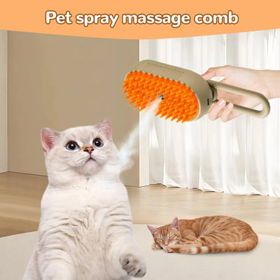 2 Pcs Cat Steam Brush, Comb for Cats, 3 in 1 Spray Cat Brush for Shedding, Pet Steam Brush Pet Spray Hair Comb for Long and Short Hair Cats and Dogs
